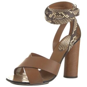Gucci Python Print Heeled Sandals